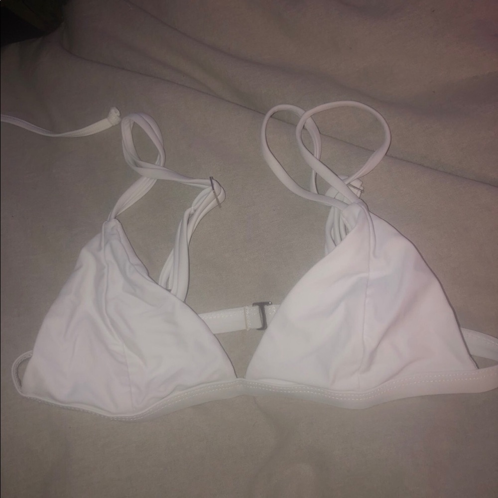 White bathing suit top